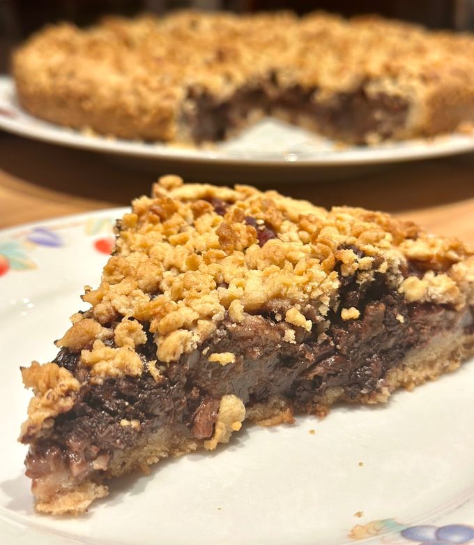 Foto di Crostata vegana pere, cioccolato e noci pecan