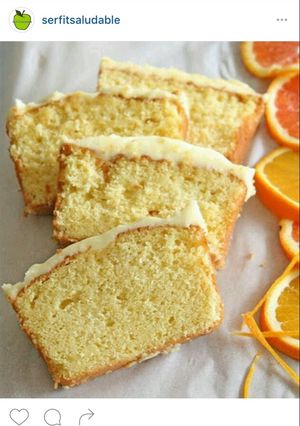 Una foto de Budín de naranja y banana fit