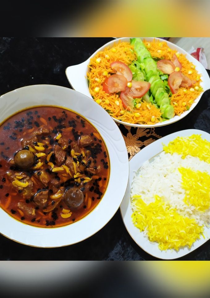 عکسی از دستور خورشت خلال کرمانشاهی