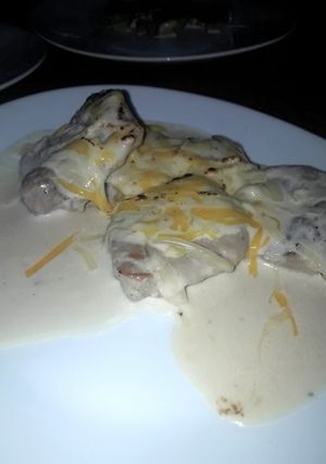 Una foto de Puntas de solomillo de cerdo a los 4 quesos