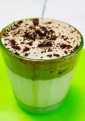 A picture of Dalgona coffee.
