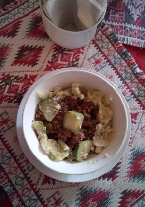 Una foto de Calabacines con carne molida