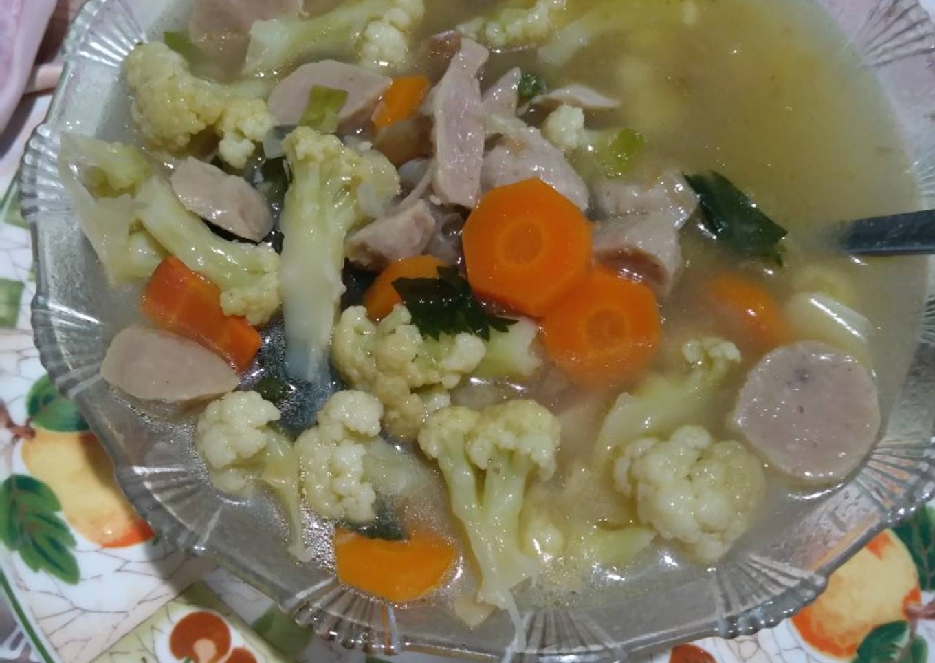 Sup bakso +kuah kaldu ayam