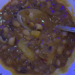 A picture of Beans / sweet potato porridge.