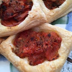 A picture of Roasted tomato tarts.