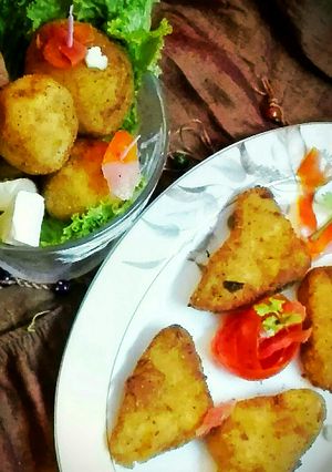 A picture of Potato and Chicken Cutlets.