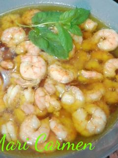 Una foto de Gambas al ajillo