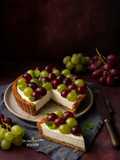 Crostata d'uva con crema di ricotta al Moscato