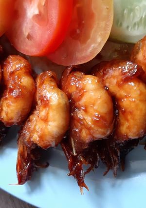 Foto resep Udang panggang madu simple