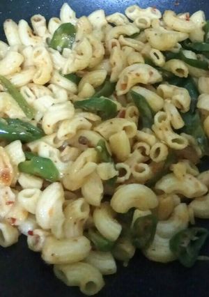 Foto resep Makaroni tumis cabe ijo