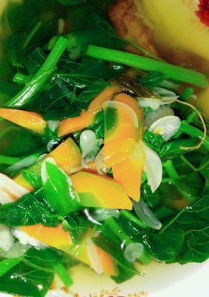 Foto resep Sayur bening bayam wortel