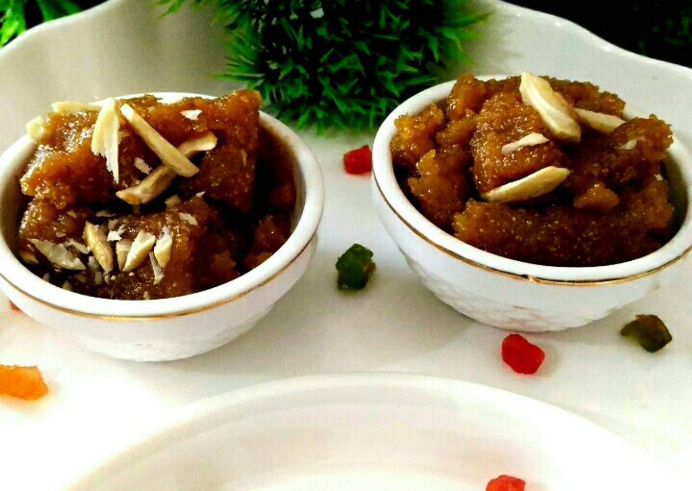 Apple and potato halwa