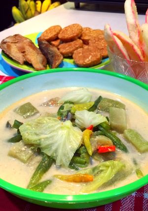 Foto resep Lodeh Terong, kacang panjang dan kubis (kol)
