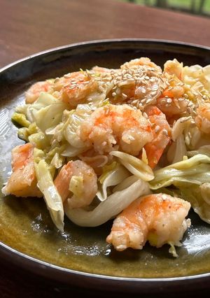 Foto resep Tumis Udang dan Kol