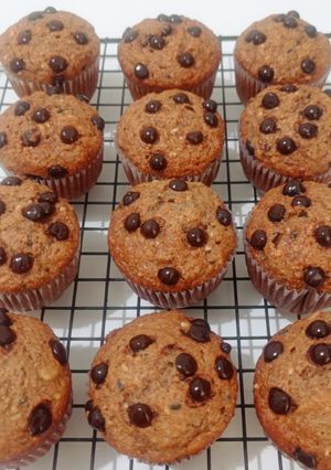 Foto resep Multi Seeds Wheat Bran Banana Mini Muffins