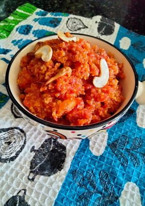 A picture of Gajar ka halwa.