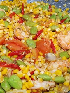 Foto resep Jagung tumis pete udang