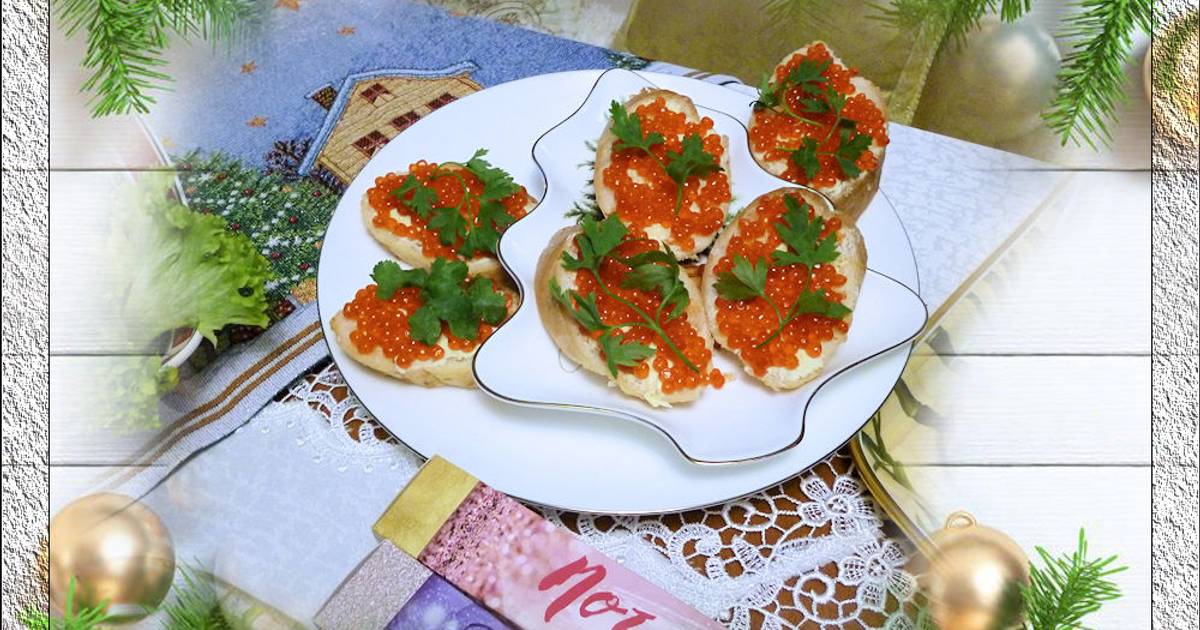 Бутерброды На Новогодний Стол Рецепты С Фото