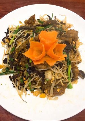 Hình của món Miến xào lươn.
