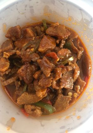 Foto resep 6. Tumis daging asam pedas