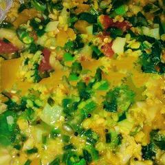 A picture of Spring onion ki Sabzi.