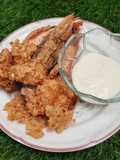 Undang Galah Mayones/Giant Prawns Tempura with Mayonnaise Sauce