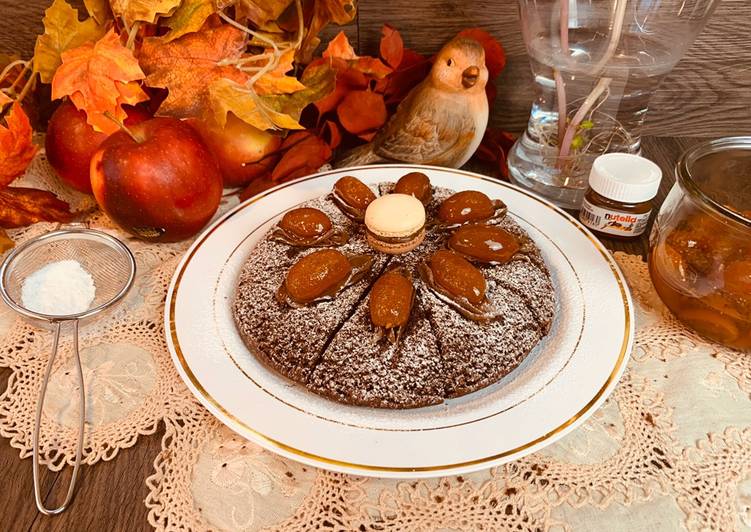 Torta di Padella al Cioccolato con Crema alla Nocciola e Kumquat Canditi