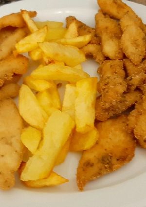 Una foto de Tiras de pollo crujiente
