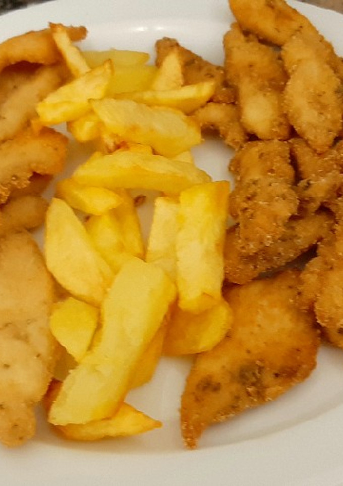 Una foto de Tiras de pollo crujiente