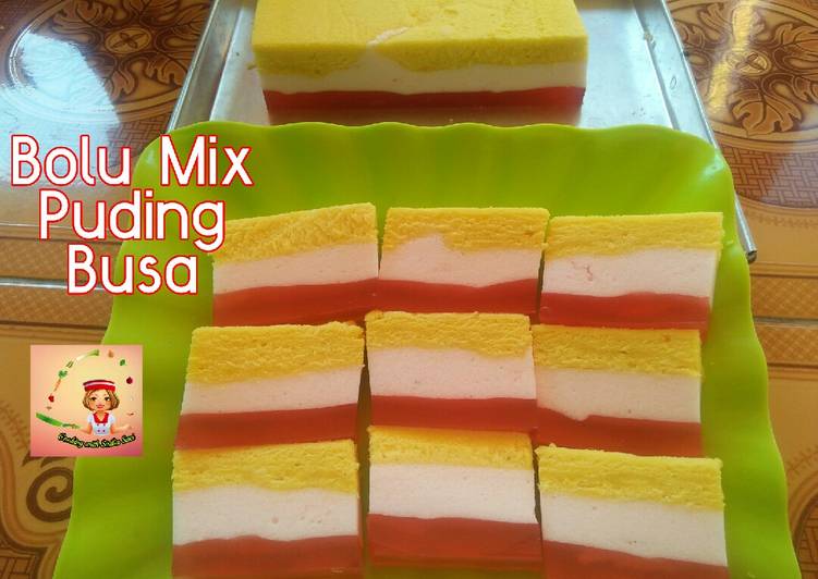 Bagaimana Membuat Bolu Mix Puding Busa 🍰, Enak Banget