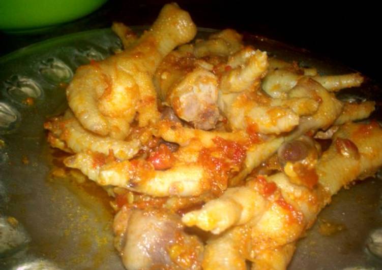 Resep Ceker dan jantung Ayam pedes nampoL yang Menggugah Selera