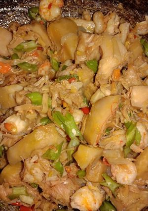 Foto resep Oseng mandai+udang+kacang