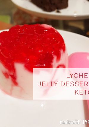 Foto resep Leci Jelly Dessert #Keto #merahputih