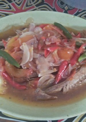 Foto resep Tumis ikan pindang (asem,manis,pedas)