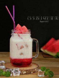 Foto resep Es susu semangka