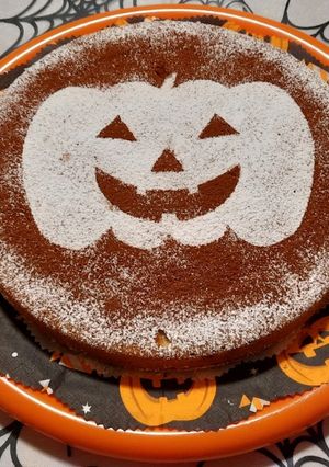 Foto di Torta di Halloween al cocco e mele