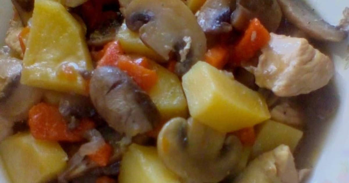 Тушеная Картошка С Курицей Рецепт С Фото