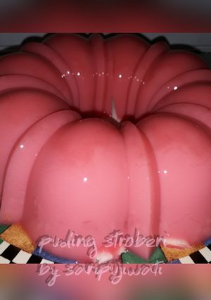 Foto resep Puding Susu Stroberi Simpel
