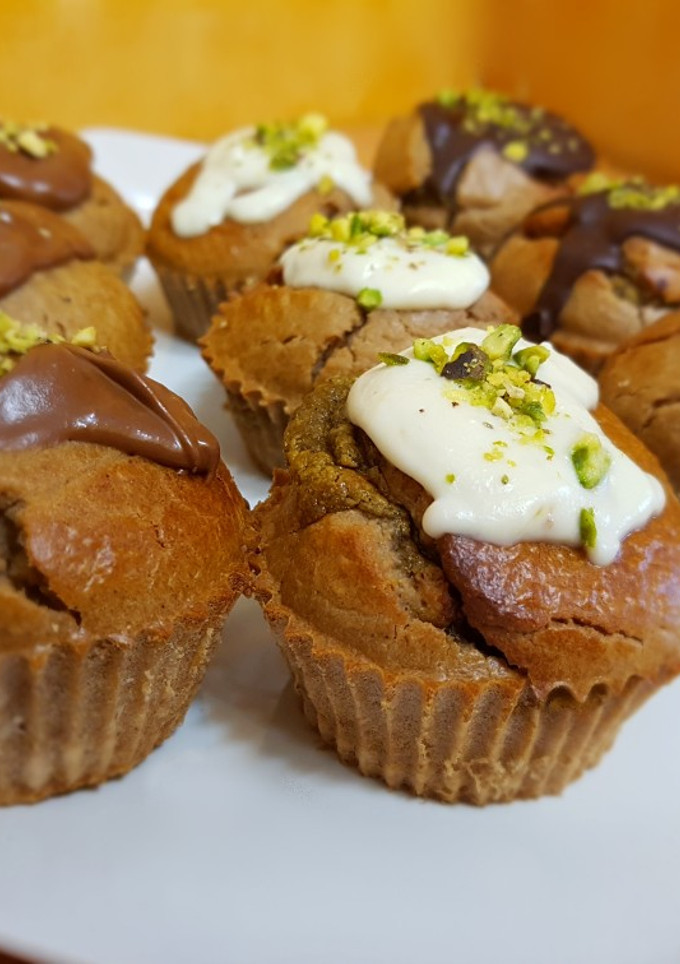 Una foto de Magdalenas con caramelo de pistacho