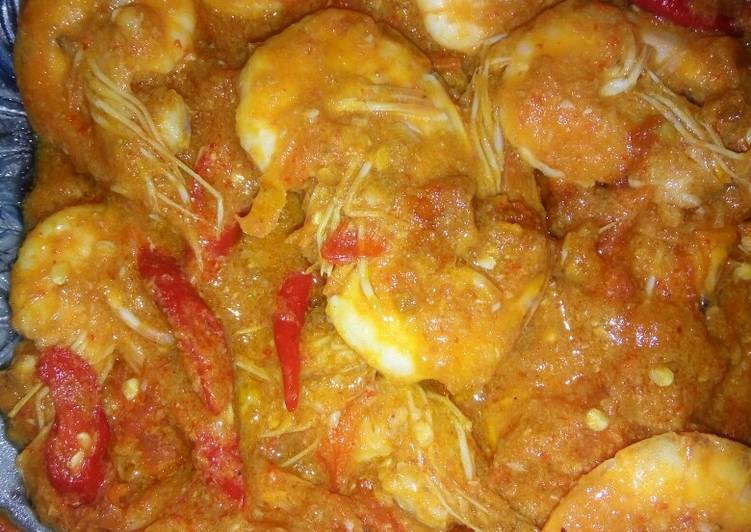 Tumis udang pedas manis☺