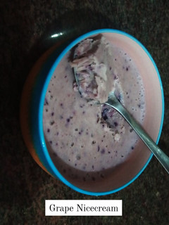 A picture of Grape Nicecream 😋😉.