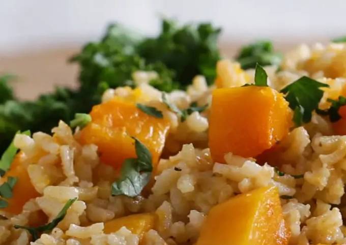 Butternut squash pilaf