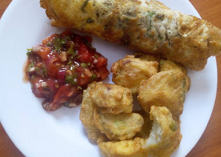 Steps to Prepare Quick Sweet potato Viazi Karai With fried eggs