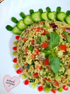 عکسی از دستور سالاد تبوله لبنانی الهام پز