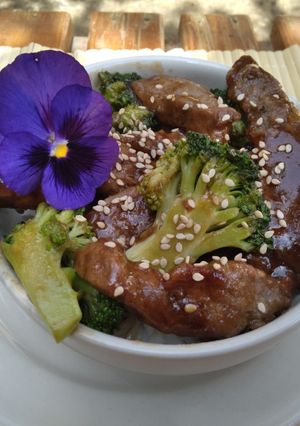 Una foto de Teriyaki de res