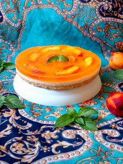عکسی از دستور چیز کیک هلو