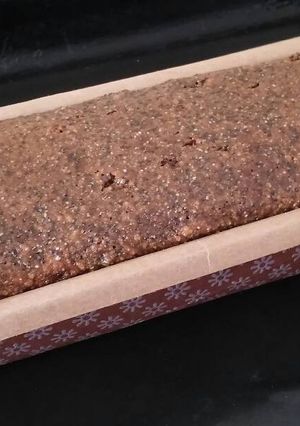 Una foto de Budín de vainilla, amapola y cacao 😍