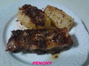 Una foto de costillas de cerdo con miel