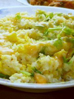 青江菜地瓜燉飯 的食譜成品照片