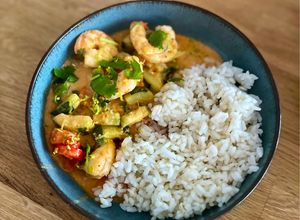 Una foto de Curry de langostino estilo tailandés | Batch Cooking